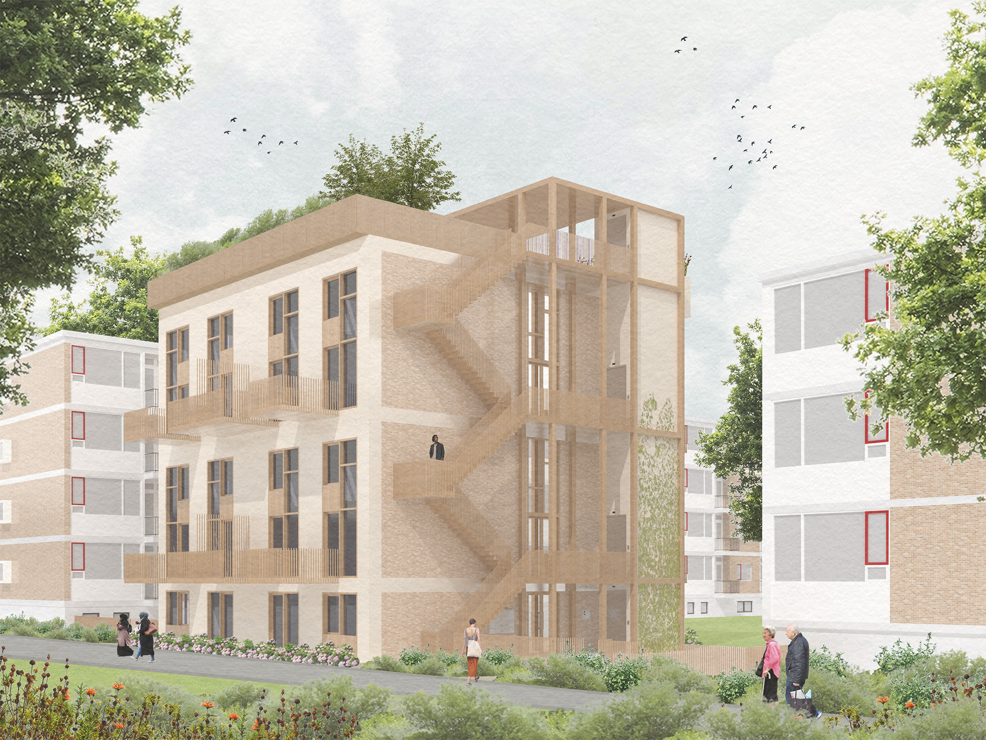 houtbouw rondom jongeren
